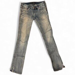 Silver Jeans McKenzie Flap | Ultra Low Rise Slim Bootcut | Size 28/34 | VGUC |